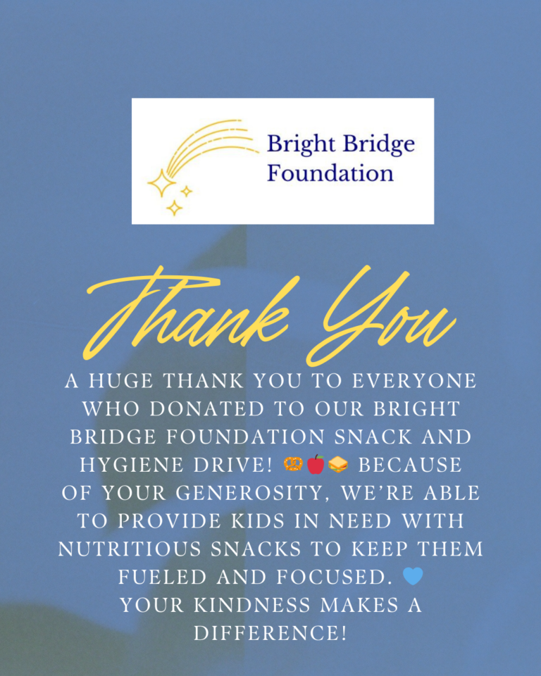 Thank you for donating to our snack/hygiene drive